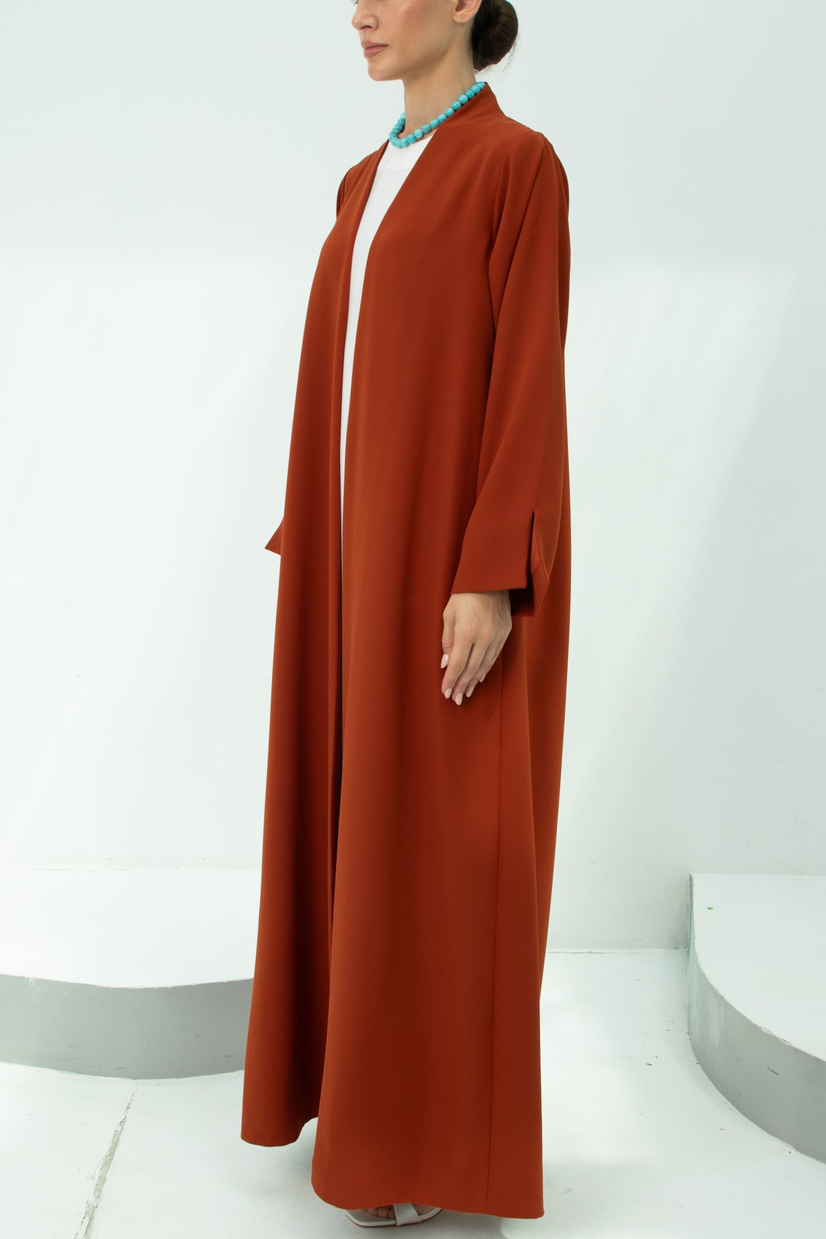 M06 Rust Orange Abaya