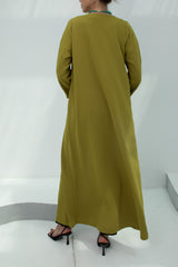 Olive Mustard Draped Abaya