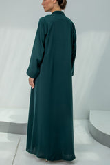 Elegant Bottle Green Layered Abaya