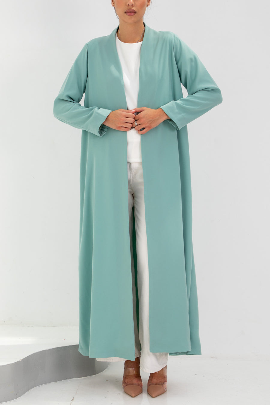M17 Blue Crepe Abaya