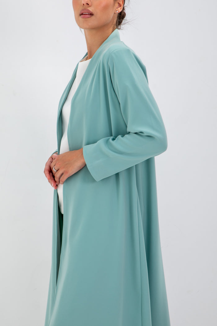 Stunning Blue Crepe Abaya with Matching Headscarf