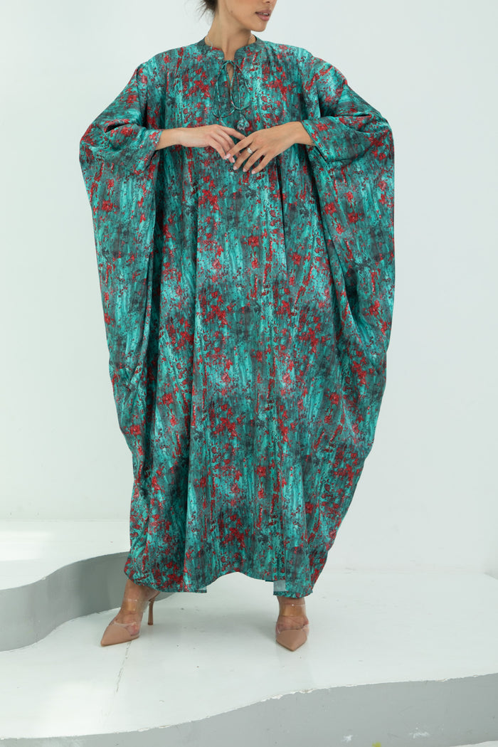 Stunning Gradient Blue printed Kaftan