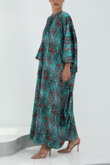 Stunning Gradient Blue printed Kaftan