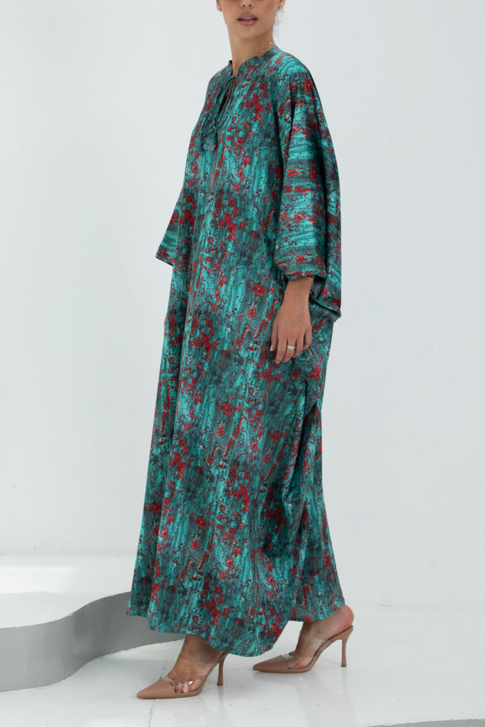 Stunning Gradient Blue printed Kaftan