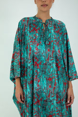 Stunning Gradient Blue printed Kaftan