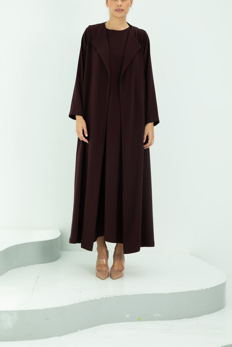 M21 Brown Collar Abaya