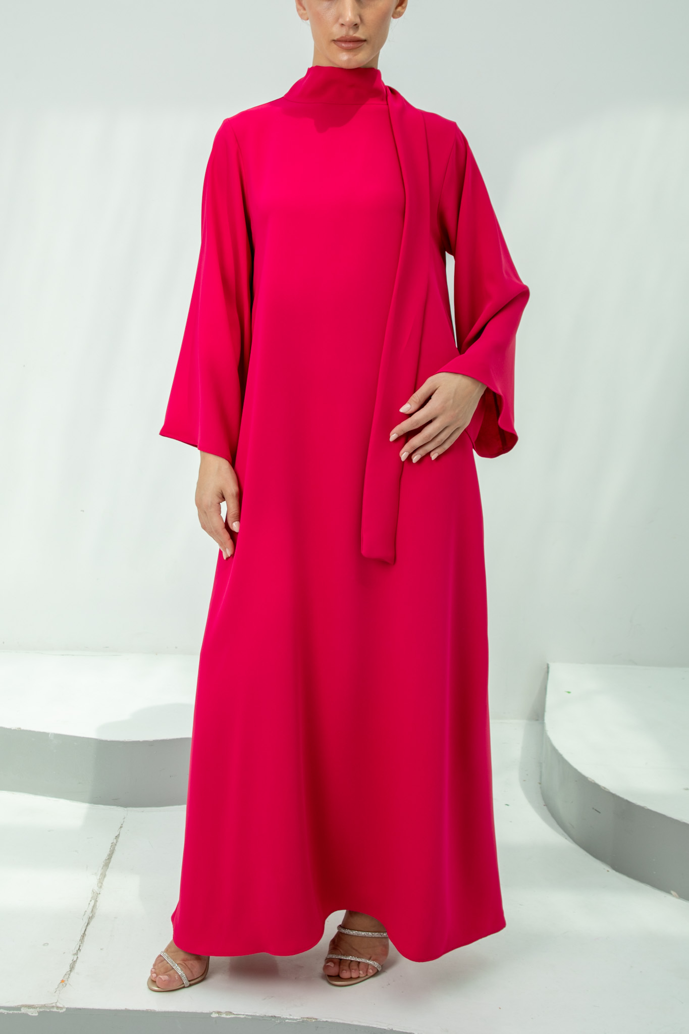 M09 Chic Fuchsia Pink Dress